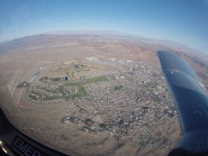 Flying over Boulder City, just southeast of Las Vegas