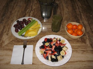Raw food diet day 1 breakfast